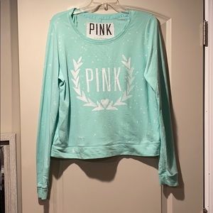 PINK Victoria Secret Sea Foam Green Shirt
